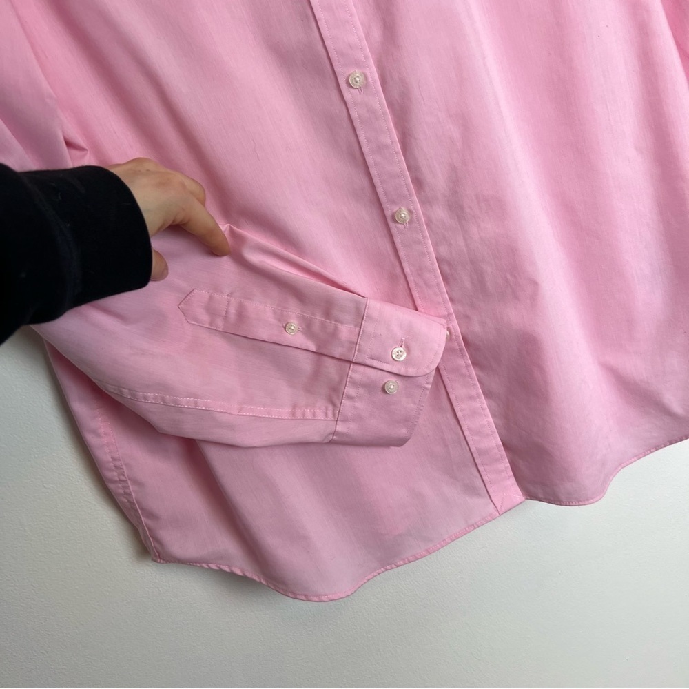 Chaps No Iron Cotton Pink Button Down Shirt Size XL Mens Casual Easter - Picture 3 of 6